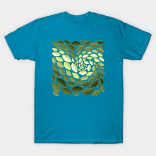 Ombre Leaf Cobblestone Swirl T-Shirt